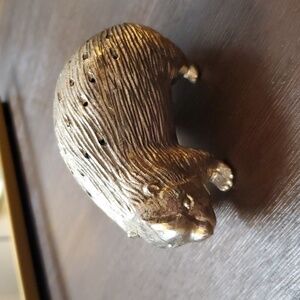 Silver Plate Porcupine or Hedgehog Toothpick Holder Rare